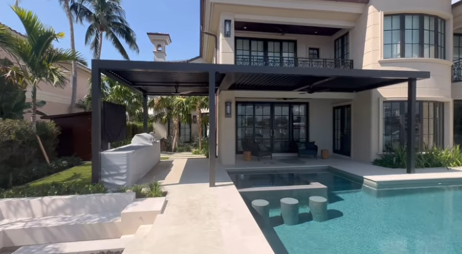 Estate pool and pergola